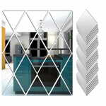 Cool Mango Samolepljive zrcalne stenske nalepke - Diamondwall 1+1 gratis 64pcs, stensko ogledalo