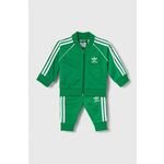 Trenirka za dojenčka adidas Originals zelena barva - zelena. Komplet trenirke za dojenčka iz kolekcije adidas Originals. Model izdelan iz udobne pletenine.