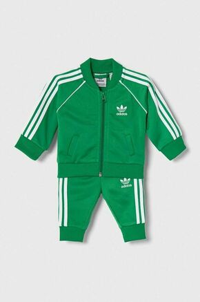 Trenirka za dojenčka adidas Originals zelena barva - zelena. Komplet trenirke za dojenčka iz kolekcije adidas Originals. Model izdelan iz udobne pletenine.