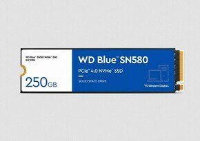 Slomart disk ssd wd blue sn580 250gb m.2 nvme wds250g3b0e