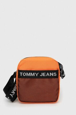 Torbica za pas Tommy Jeans oranžna barva - oranžna. Torbica za pas iz kolekcije Tommy Jeans. Model izdelan iz tekstilnega materiala.