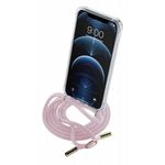 CellularLine Neck-Case zaščitni ovitek z roza vrvico za okoli vratu za Apple iPhone 12 Pro, prozoren (NECKCASEIPH12MAXP)