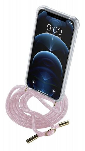 CellularLine Neck-Case zaščitni ovitek z roza vrvico za okoli vratu za Apple iPhone 12 Pro