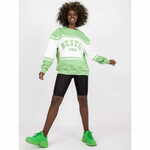 FANCY Ženska majica s kapuco z dolgimi rokavi LEA zelena in bela FA-BL-7699.04P_385473 Univerzalni