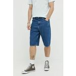 Jeans kratke hlače Tommy Jeans moški - modra. Kratke hlače iz kolekcije Tommy Jeans. Model izdelan iz jeansa. Izjemno udoben material, izdelan iz naravnih vlaken.