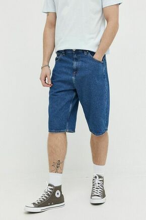 Jeans kratke hlače Tommy Jeans moški - modra. Kratke hlače iz kolekcije Tommy Jeans. Model izdelan iz jeansa. Izjemno udoben material