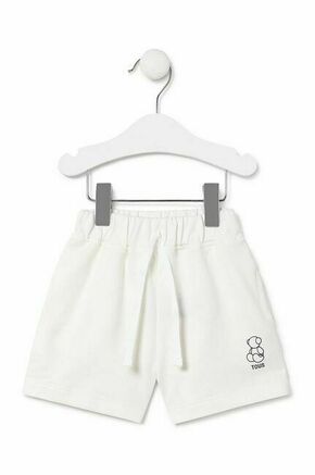Bombažne kratke hlače za dojenčke Tous bela barva - bela. Kratke hlače za dojenčka iz kolekcije Tous. Model izdelan iz udobne pletenine.