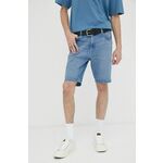 Jeans kratke hlače Wrangler moške - modra. Kratke hlače iz kolekcije Wrangler. Model izdelan iz jeansa. Izjemno udoben material.