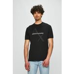 Armani Exchange T-shirt - črna. T-shirt iz zbirke Armani Exchange. Model narejen iz tiskane tkanine.