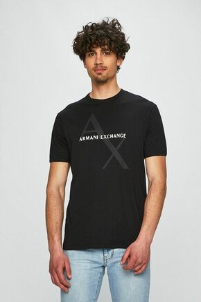 Armani Exchange T-shirt - črna. T-shirt iz zbirke Armani Exchange. Model narejen iz tiskane tkanine.