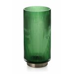 dekorativna vaza - zelena. Dekorativna vaza iz kolekcije home &amp; lifestyle. Model izdelan iz stekla in kovine.