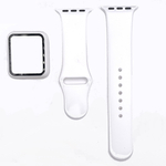 BStrap Silicone pašček + ovitek za Apple Watch 42mm, white