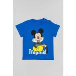 Otroška bombažna kratka majica zippy x Disney - modra. Otroška kratka majica iz kolekcije zippy. Model izdelan iz pletenine s potiskom.