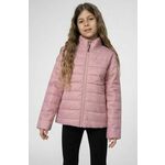 Otroška jakna 4F F073 roza barva - roza. Otroška jakna iz kolekcije 4F. Delno podloženi model, izdelan iz prešitega materiala. Model s povečano vodoodpornostjo.