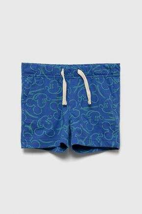 Otroške bombažne kratke hlače GAP - modra. Otroške kratke hlače iz kolekcije GAP. Model izdelan iz pletenine.