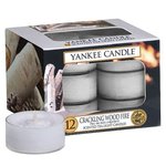 WEBHIDDENBRAND Čajne sveče Yankee Candle, Prasketajoči ogenj, 12 kosov