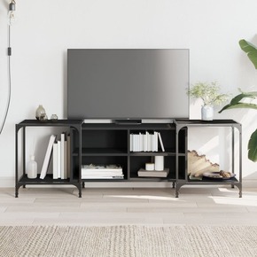 VidaXL TV omarica črna 153x37x50 cm inženirski les