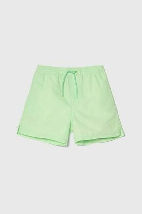 Otroške kopalne kratke hlače Guess zelena barva - zelena. Otroški kopalne kratke hlače iz kolekcije Guess. Model izdelan iz gladke tkanine. Izjemno udoben material.