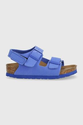 Otroški sandali Birkenstock - modra. Otroški sandali iz kolekcije Birkenstock. Model izdelan iz sintetičnega materiala. Ta model je zasnovan za ozko stopalo.
