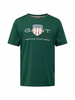 Bombažna kratka majica Gant zelena barva - zelena. Kratka majica iz kolekcije Gant