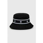 Bombažni klobuk Champion črna barva - črna. Klobuk iz kolekcije Champion. Model z ozkim robom, izdelan iz enobarvnega materiala.