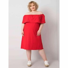 BASIC FEEL GOOD Ženska obleka plus size Spanish KEILY rdeča RV-SK-6641.05_364875 3XL