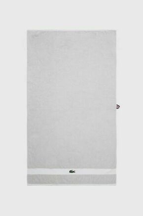 Bombažna brisača Lacoste L Casual Argent 70 x 140 cm - bela. Brisača iz kolekcije Lacoste. Model izdelan iz tekstilnega materiala.