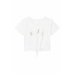 Otroška bombažna kratka majica Michael Kors bela barva - bela. Otroške kratka majica iz kolekcije Michael Kors. Model izdelan iz pletenine s potiskom.