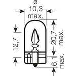 Osram žarnica 24V 2W (2,1x9,5d) steklena 10 kos.
