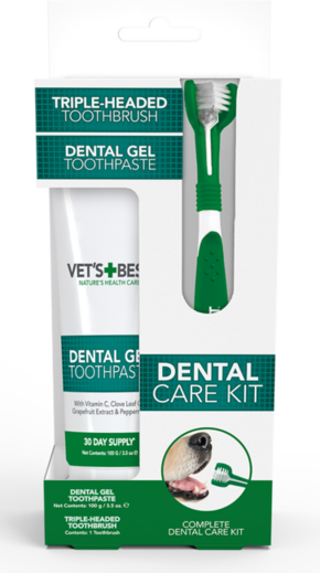 VET'S BEST dentalni gel 100g in zobna ščetka Dental Care