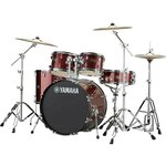 Set bobnov Rydeen Drum Kit With Kick Drum &amp; Cymbals Yamaha + stol GRATIS - Set RDP2F5 v vinsko rdeči barvi