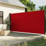 vidaXL Zložljiva stranska tenda rdeča 220x300 cm