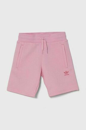 Otroške kratke hlače adidas Originals roza barva - roza. Otroški kratke hlače iz kolekcije adidas Originals. Model izdelan iz pletenine. Model iz mehke in na otip prijetne tkanine.