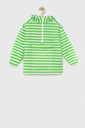 Otroška jakna Tommy Hilfiger zelena barva - zelena. Otroški Jakna iz kolekcije Tommy Hilfiger. Nepodložen model