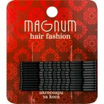 Magnum Hair Fashion lasnice za lase črna 12 kos