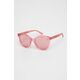 Sončna očala Gucci ženski, roza barva - roza. Sončna očala iz kolekcije Gucci. Model z enobarvnimi stekli in okvirji iz plastike. Ima filter UV 400.