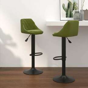 Shumee Barski stolčki 2 kosa svetlo zelen žamet