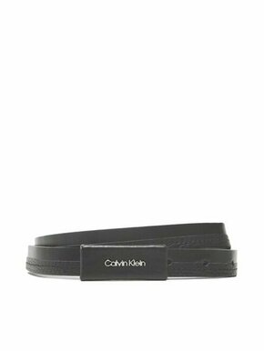 Calvin Klein Ženski pas Daily Dressed Plaque 2cm Belt K60K610499 Črna