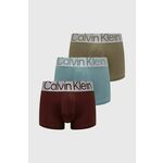 Boksarice Calvin Klein Underwear 3-pack moški - modra. Boksarice iz kolekcije Calvin Klein Underwear. Model izdelan iz elastične pletenine. V kompletu so trije pari.