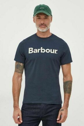 Bombažna kratka majica Barbour mornarsko modra barva - mornarsko modra. Kratka majica iz kolekcije Barbour
