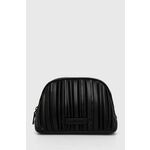 Kozmetična torbica Karl Lagerfeld črna barva, 245W3230 - črna. Kozmetična torbica iz kolekcije Karl Lagerfeld. Model izdelan iz ekološkega usnja.