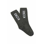 Otroške nogavice Michael Kors črna barva - črna. Otroški Visoke nogavice iz kolekcije Michael Kors. Model izdelan iz elastičnega, vzorčastega materiala.