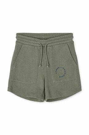 Otroške bombažne kratke hlače Liewood zelena barva - zelena. Otroški kratke hlače iz kolekcije Liewood. Model izdelan iz pletenine.