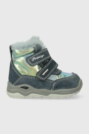 Otroški zimski škornji Primigi - modra. Zimski čevlji iz kolekcije Primigi. Podloženi model izdelan iz kombinacije tekstilnega materiala in semiš usnja. Model s tekstilnim vložkom