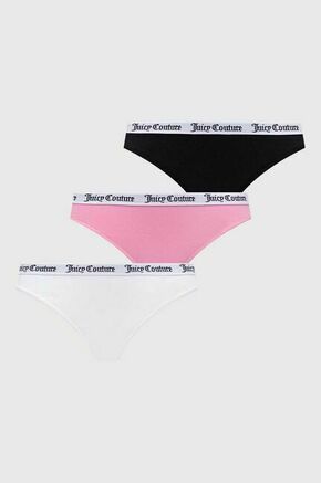 Tangice Juicy Couture 3-pack - pisana. Tangice iz kolekcije Juicy Couture. Model izdelan iz elastične pletenine. V kompletu so trije pari.