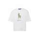 Bombažna kratka majica Polo Ralph Lauren moški, bela barva - bela. Kratka majica iz kolekcije Polo Ralph Lauren, izdelana iz pletenine s potiskom. Model iz izjemno udobne bombažne tkanine.
