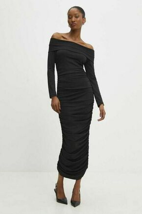 Obleka Answear Lab črna barva - črna. Obleka iz kolekcije Answear Lab. Model izdelan iz tanke