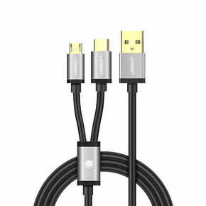 Ugreen US196 splitter kabel USB - USB-C / Micro USB 1m