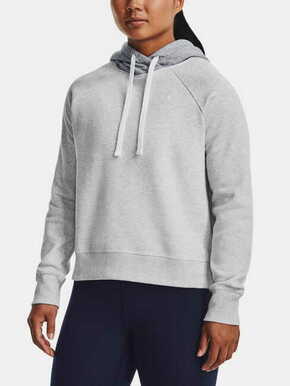 Under Armour Pulover Rival Fleece CB Hoodie-GRY M