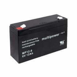 POWERY Akumulator MP12-6 kompatibilen z YUASA NP12-6 6V 12Ah - Powery
